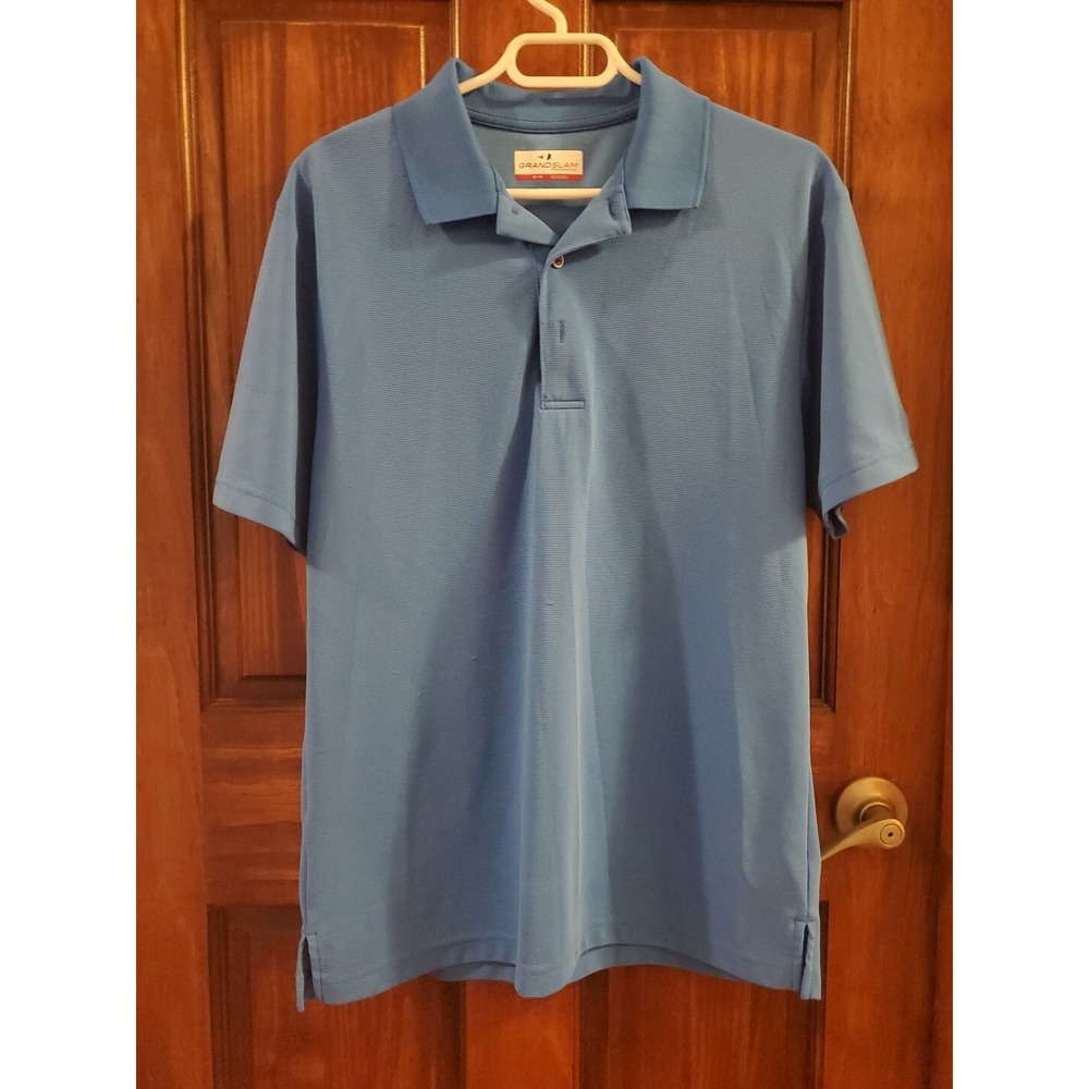 Grand‎ Slam Performance Golf Polo Shirt Light Blue Size Medium